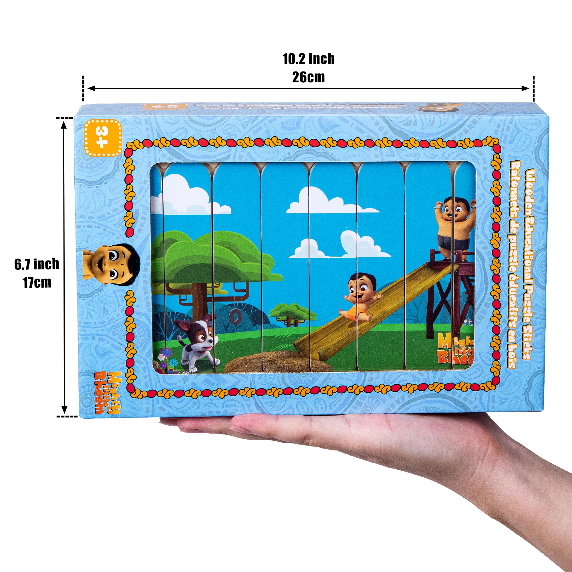 Mighty Little Bheem 32 Piece Wooden Puzzle Sticks Set - Image 2