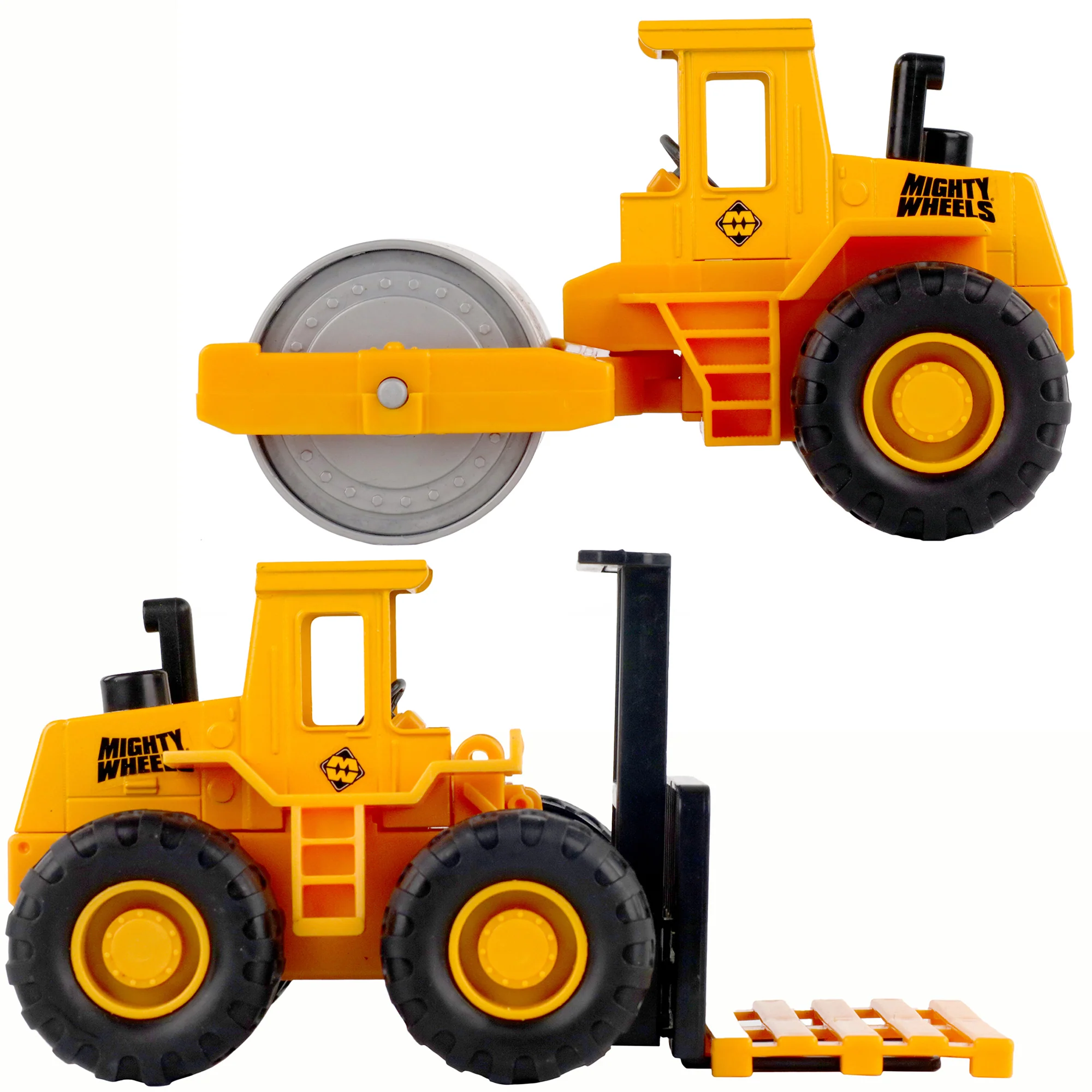 Mighty Wheels Construction Duo Set - 7" Roller & Forklift Play Vehicles - Image 3