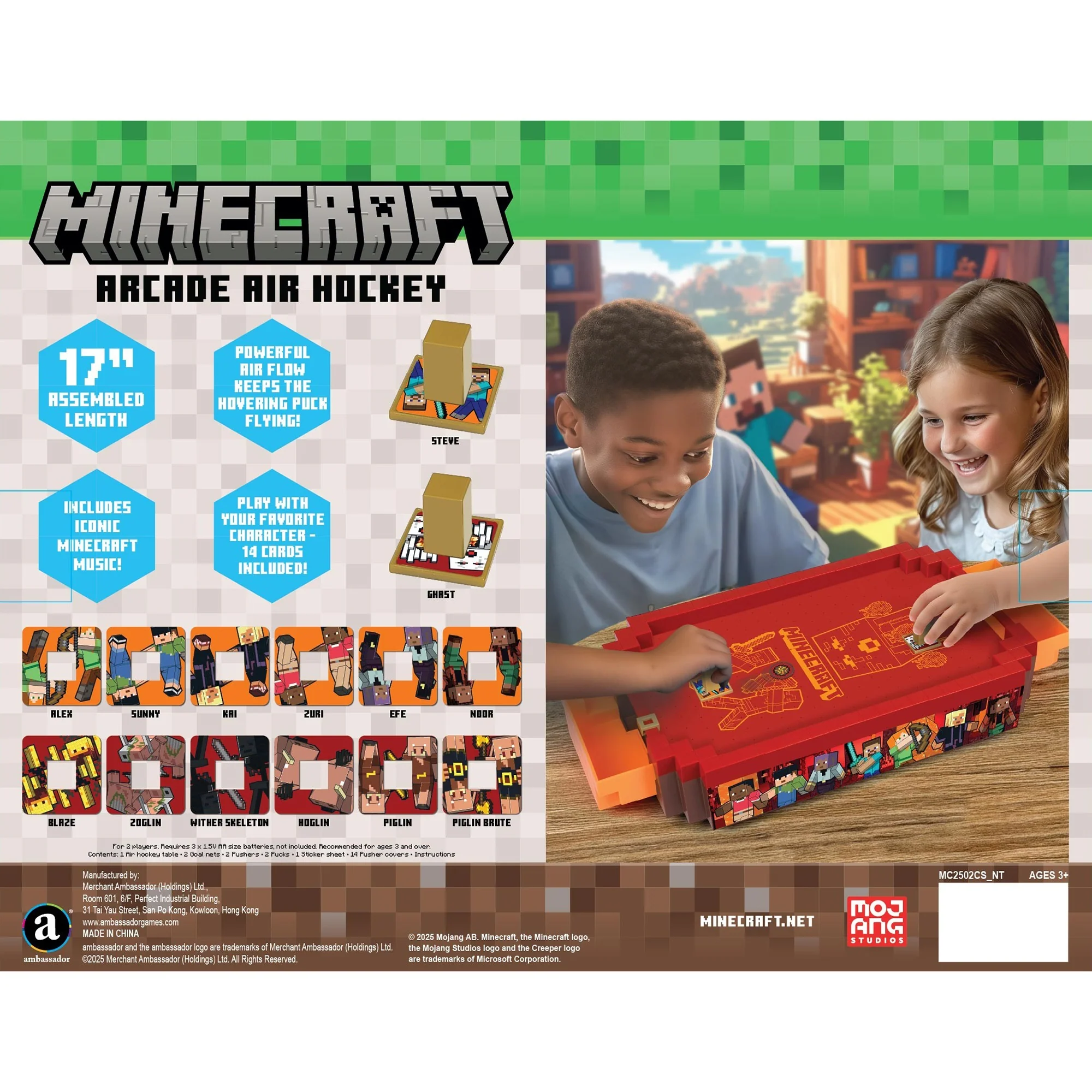 Minecraft Arcade Nether 17-Inch Tabletop Air Hockey Game - Image 2