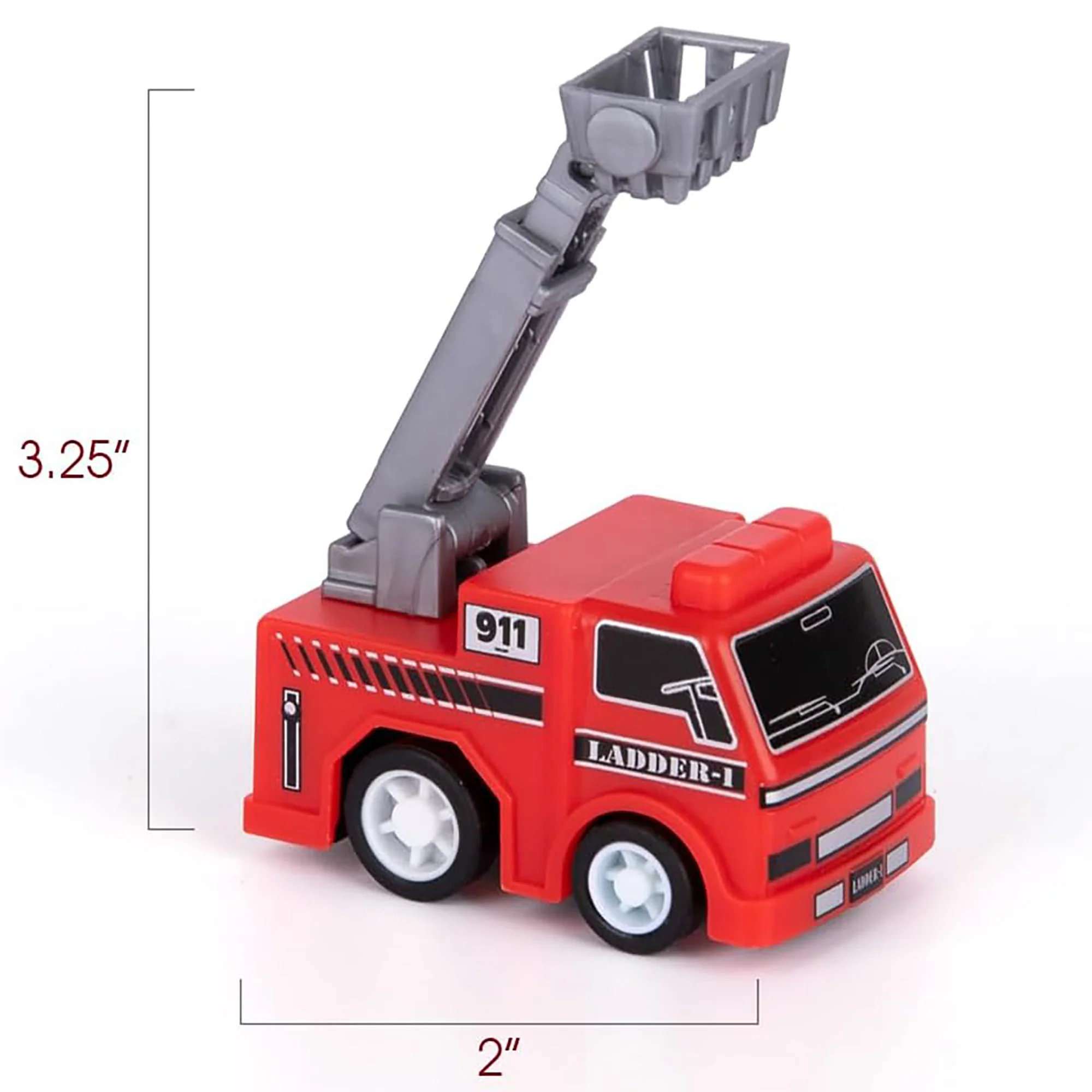 24pc Mini Fire Truck Pullback Playset - Image 2