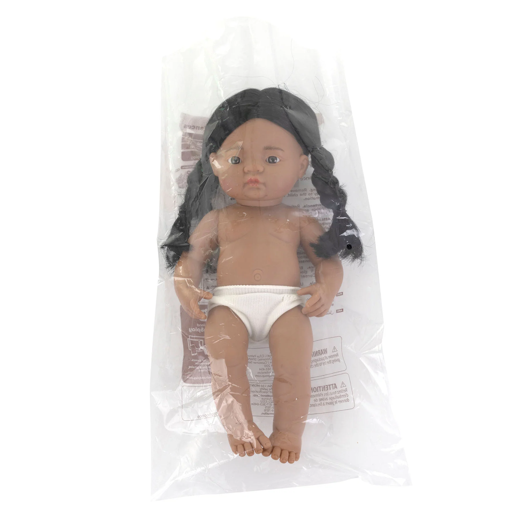 Miniland 15-inch Soft Vinyl Baby Doll - Brunette - Image 2