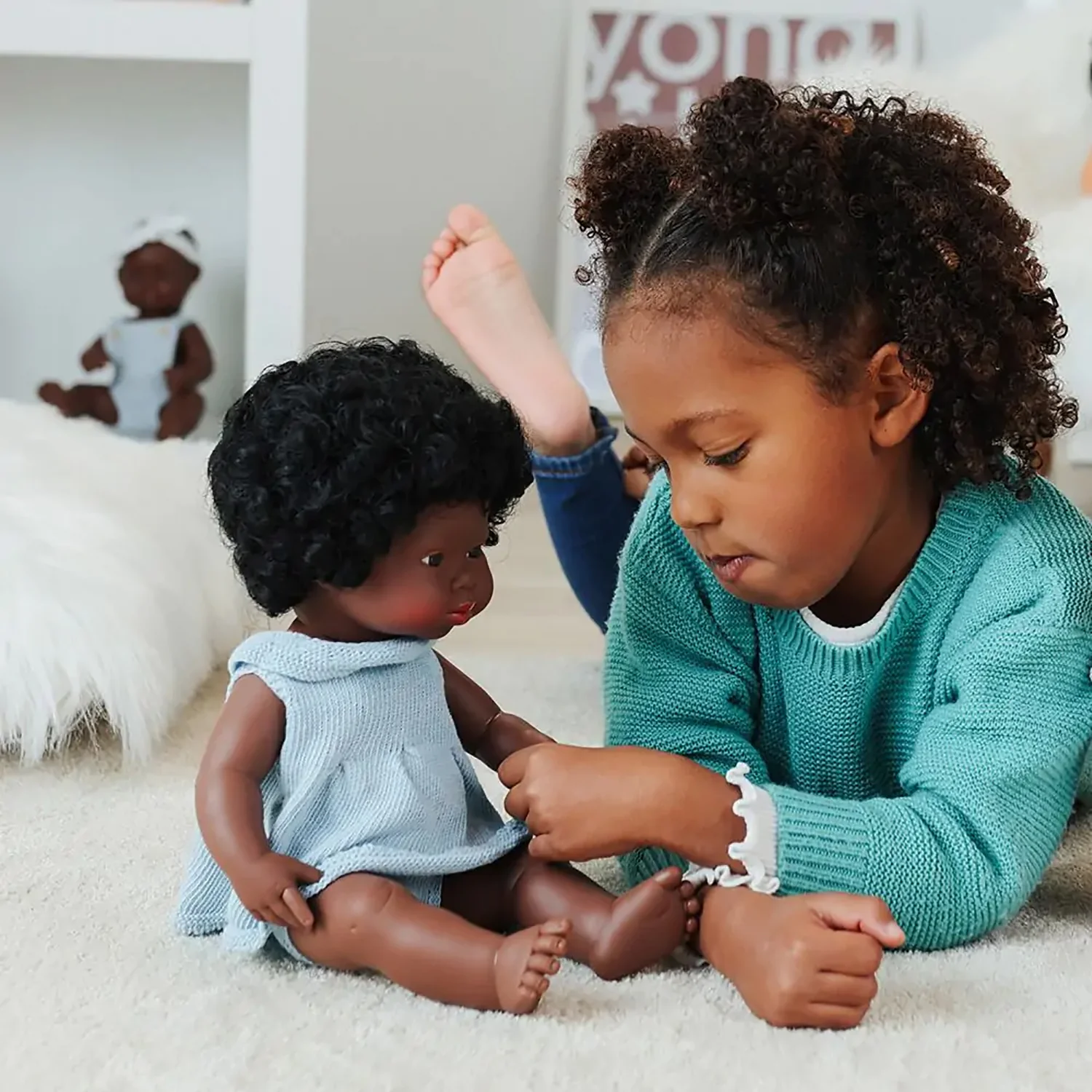 Miniland 15" Doll Knitted Dress & Headband Outfit Set - Image 4