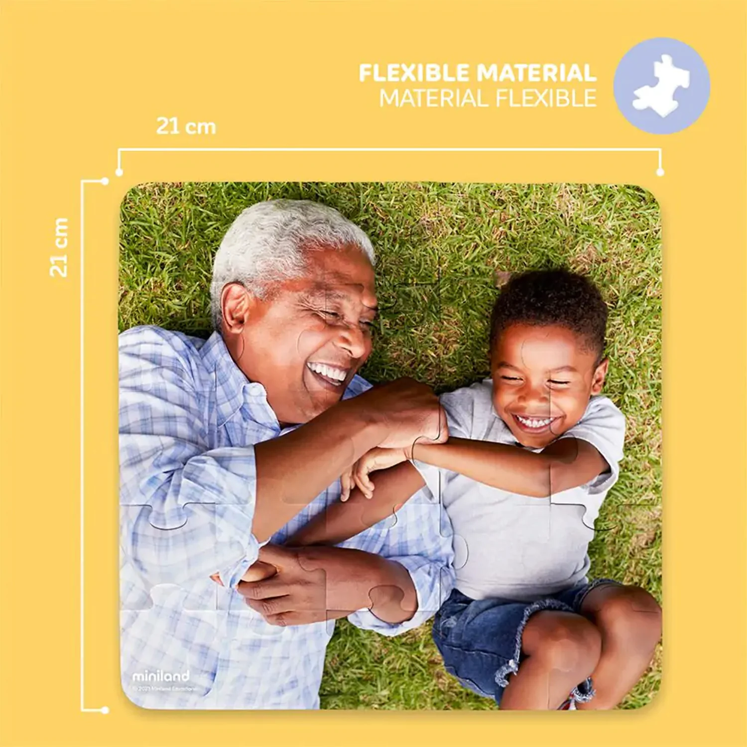 Miniland Grandparents Diversity 4-Pack Jigsaw Puzzles - 25 pc - Image 2