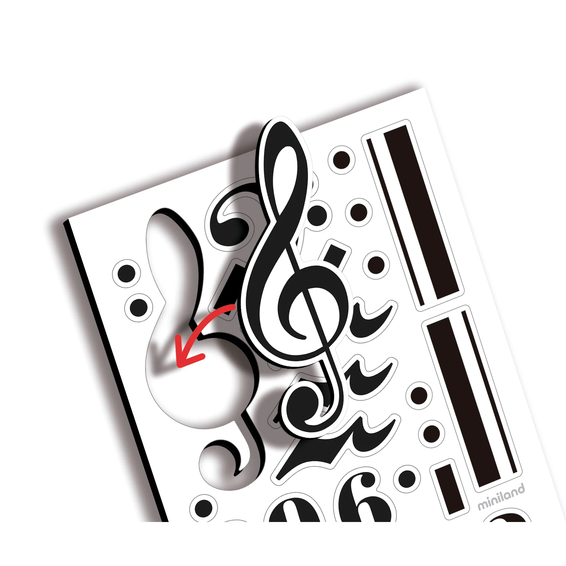 Miniland Removable Pentagram Board & Notes - Musical Creativity On-the-Go - Image 3