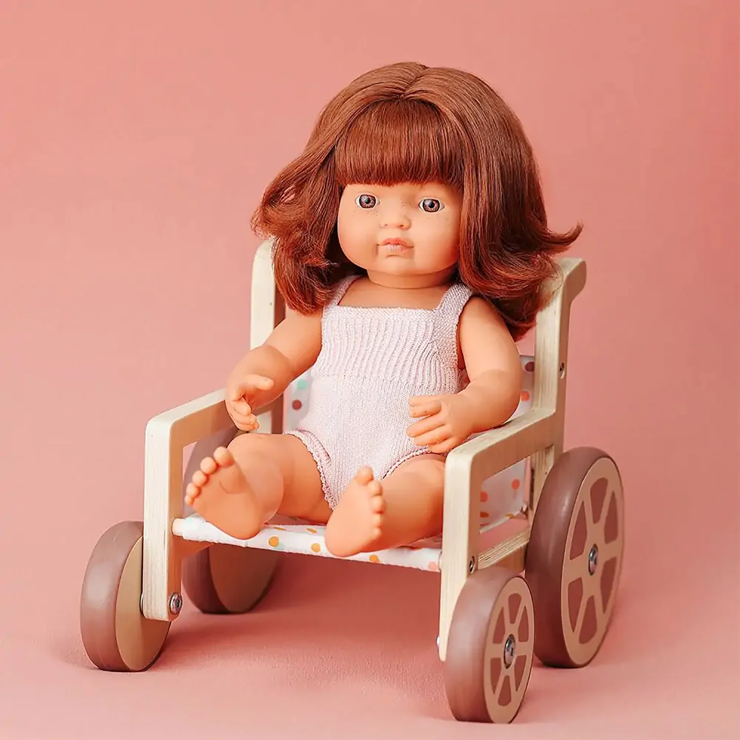 Miniland Eco-Friendly Wooden Wheelchair Doll Accessory - Image 3