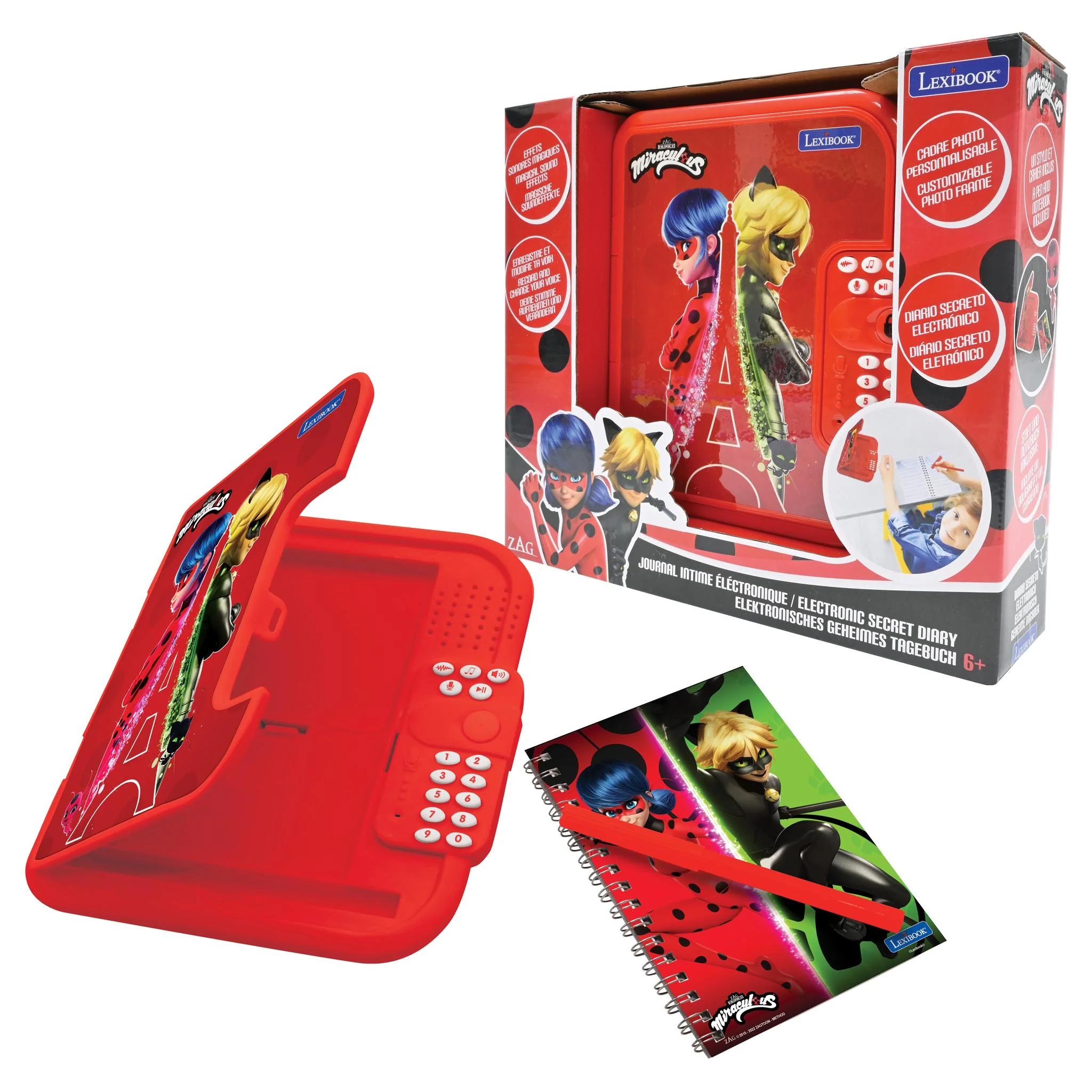 Miraculous Secret Safe Electronic Notebook - Ladybug and Cat Noir - Image 4