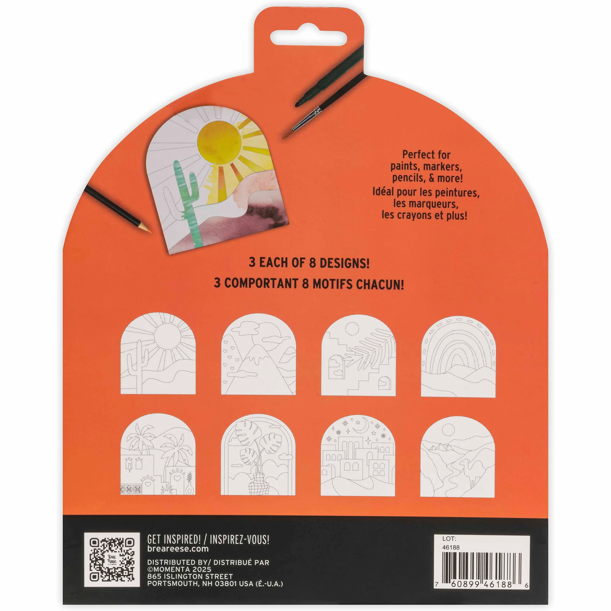 Boho Mixed Media Coloring Pad - 24 Shaped Sheets With 8 Designs - Image 2