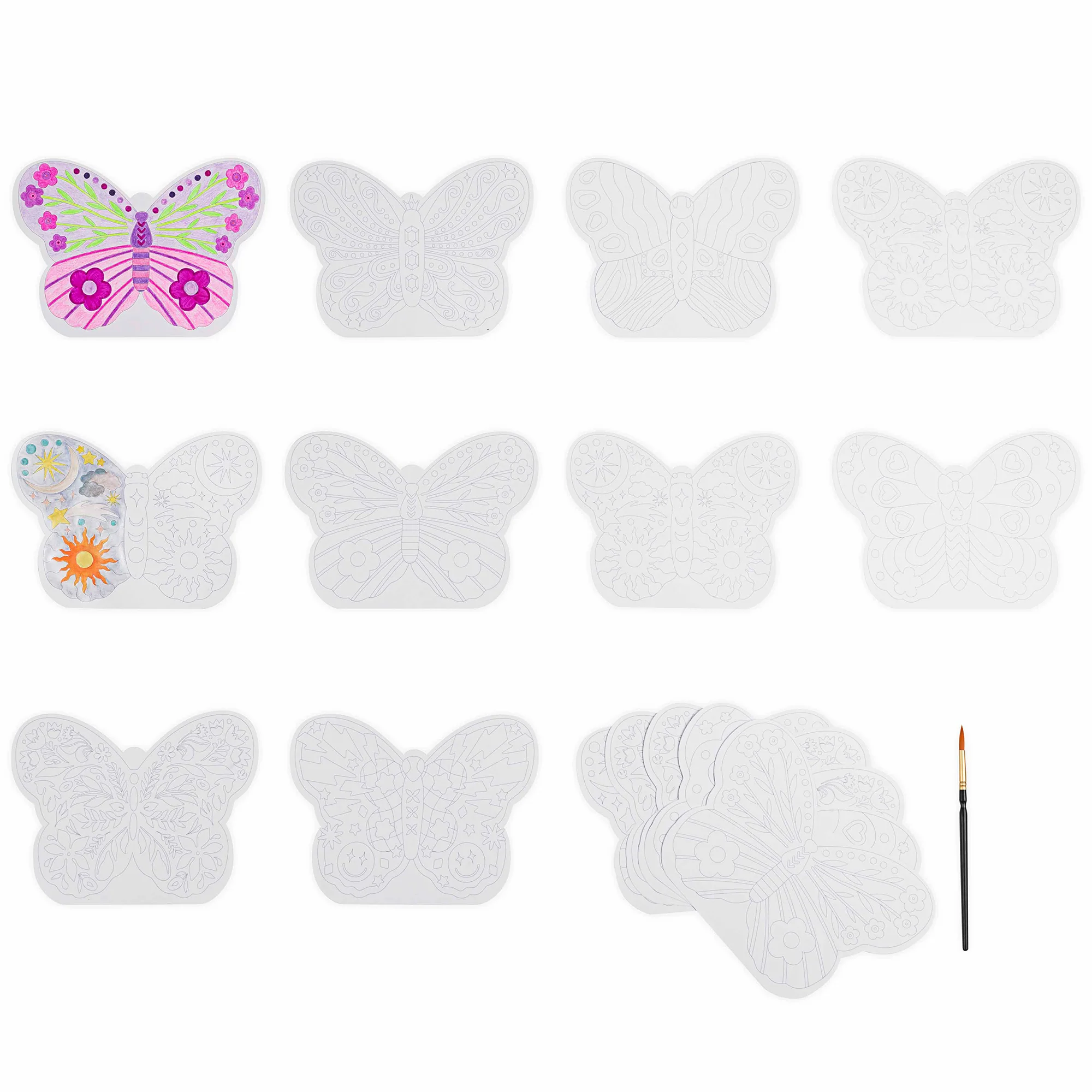 Mixed Media Coloring Pad: Butterfly - 24 Sheets, 8 Designs - Image 3