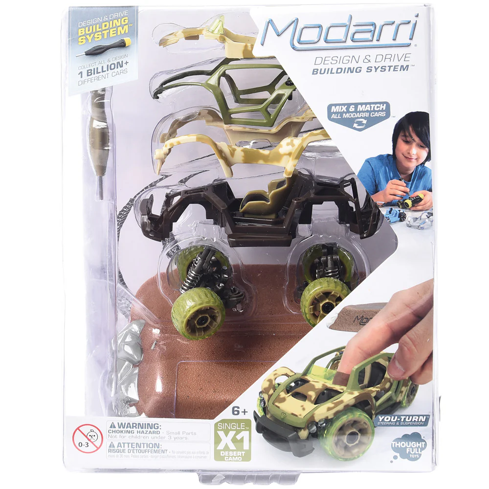 Modarri X1 Desert Camouflage Customizable Toy Car - DIY Design for Kids 6+