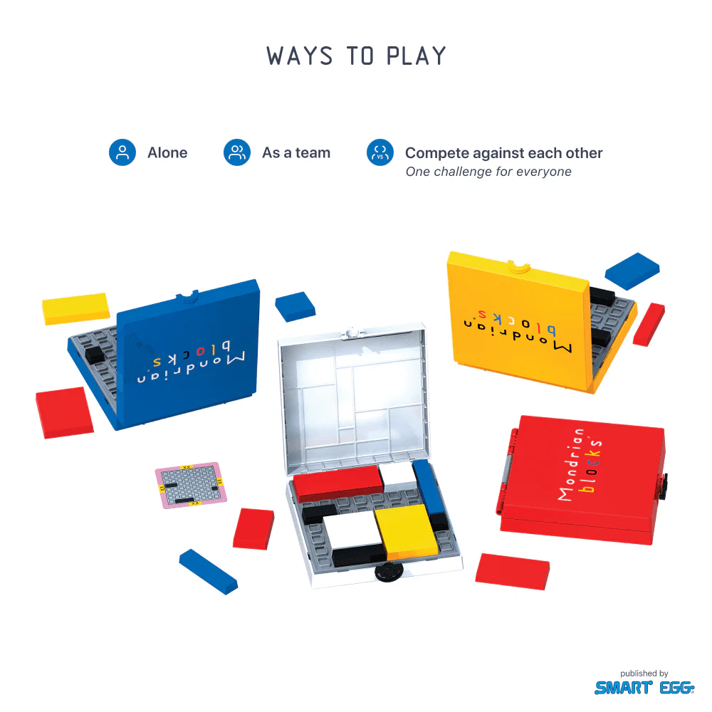 Mondrian Blocks Yellow Edition - 88 Challenge Logic Puzzle Game - Image 2