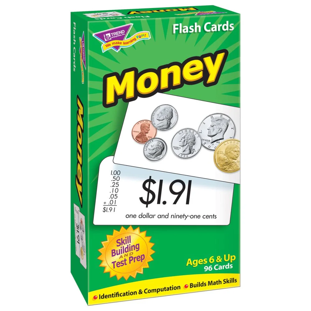 TREND Money Skill Drill Flash Cards - Financial Literacy Learning Set