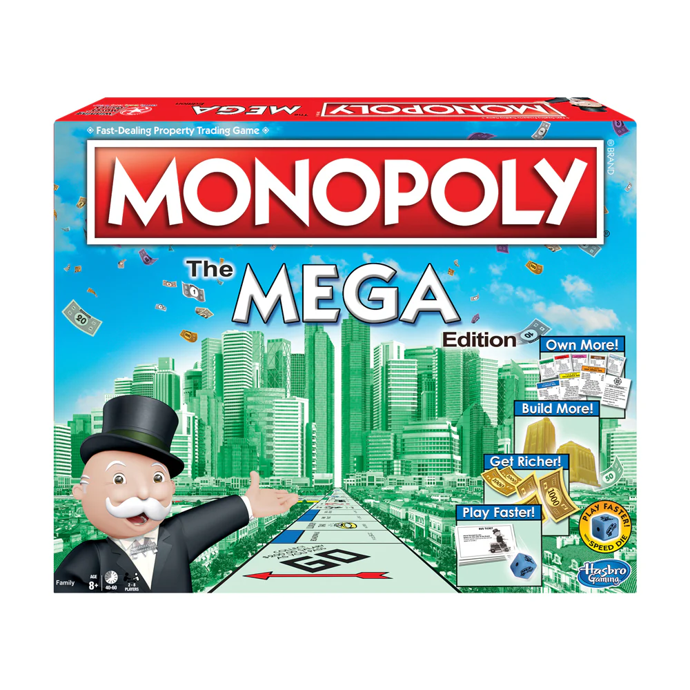 Monopoly The Mega Edition: Fast-Dealing Property Trading Board Game