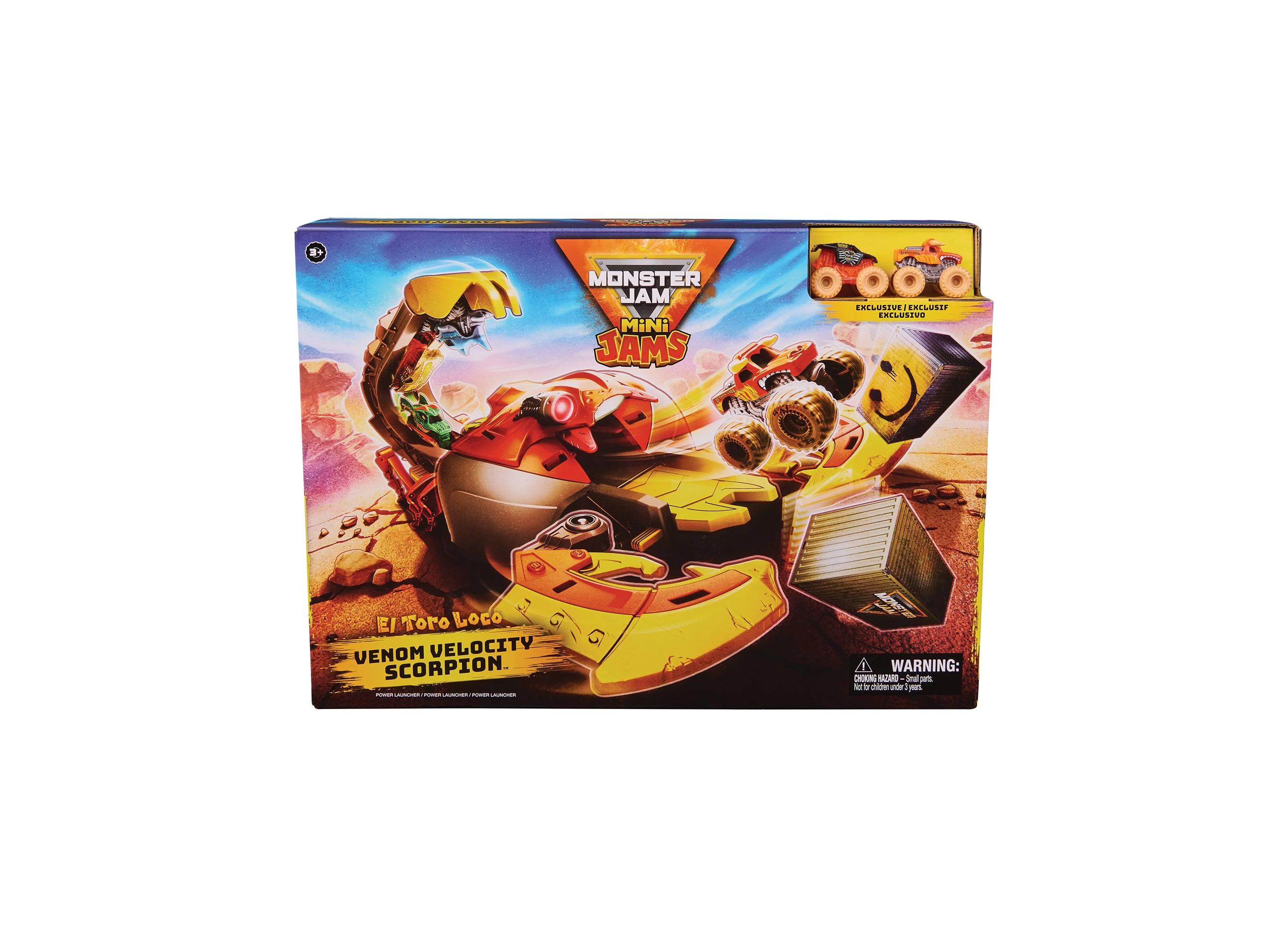 Monster Jam Mini Scorpion Playset with El Toro Loco and Max-D Trucks - Image 2