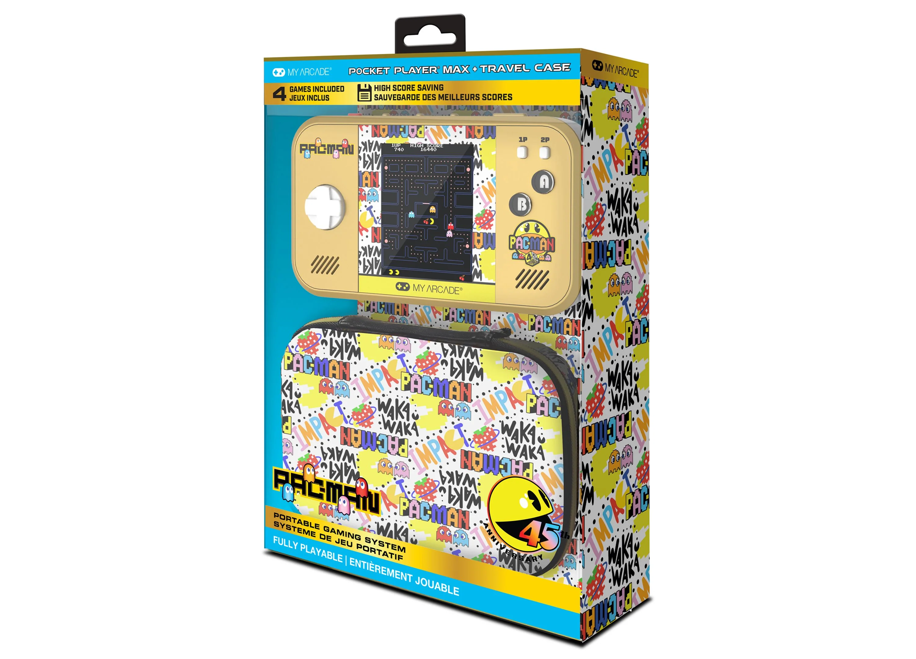 My Arcade Pac-Man Pocket Player Max Portable Gaming System With 5 Classic Games - Image 3