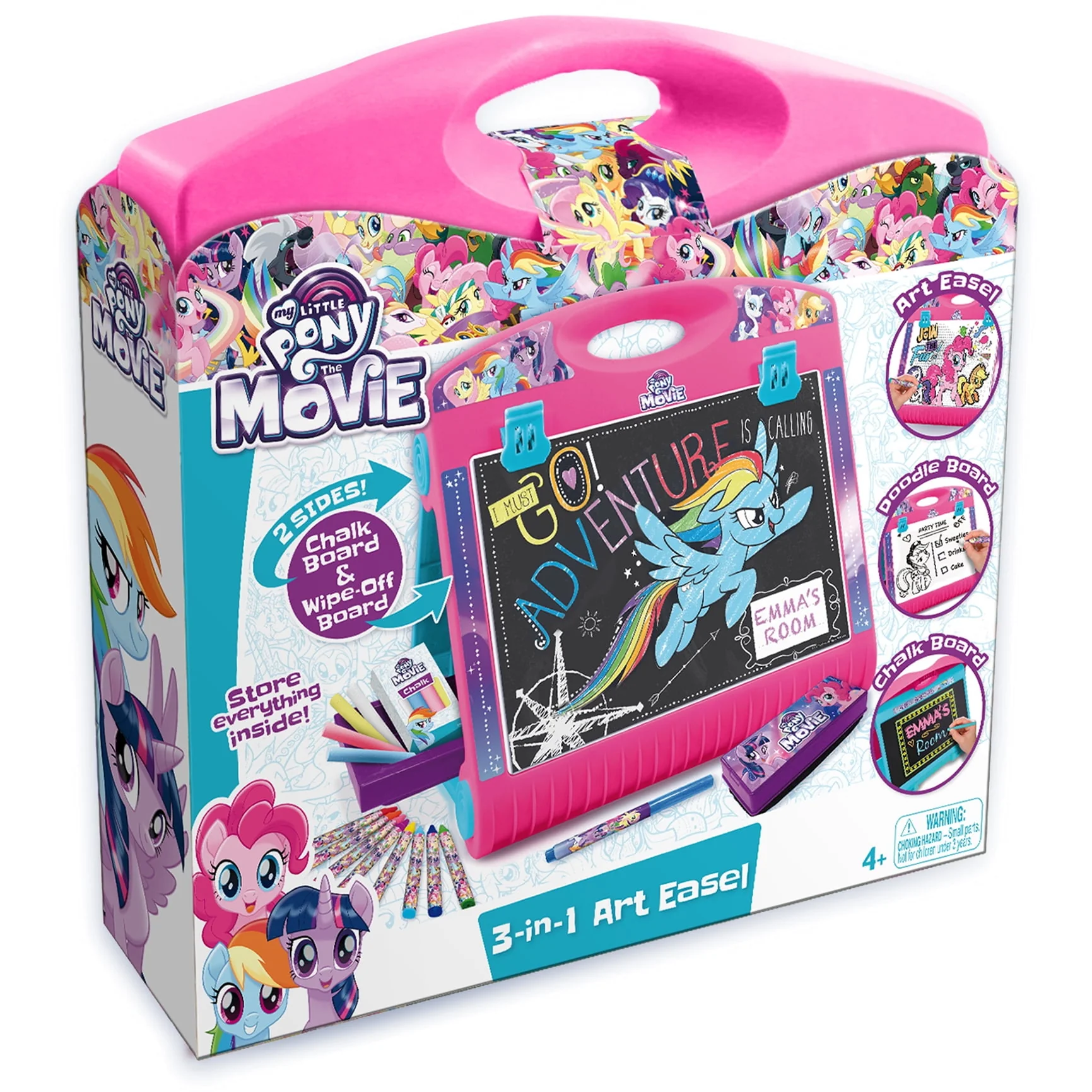 My Little Pony 3-in-1 Creativity Easel - Dual-Sided Chalkboard and Whiteboard - Image 2