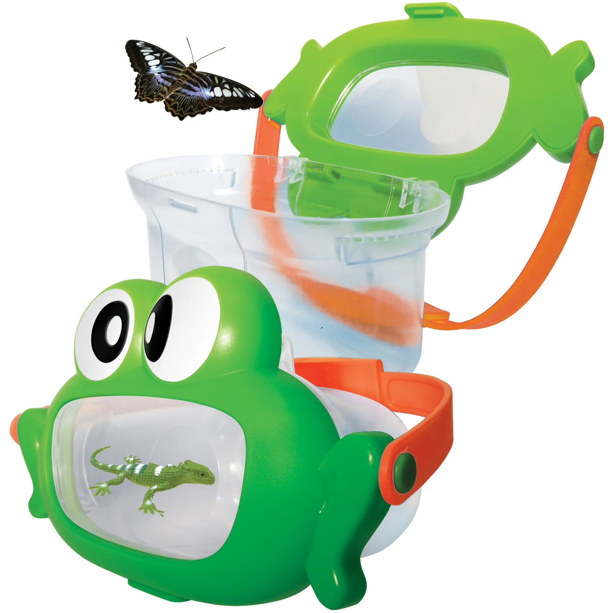 Nature Bound Critter Box Frog Lid Insect Catcher with Magnified Windows for Kids 3+