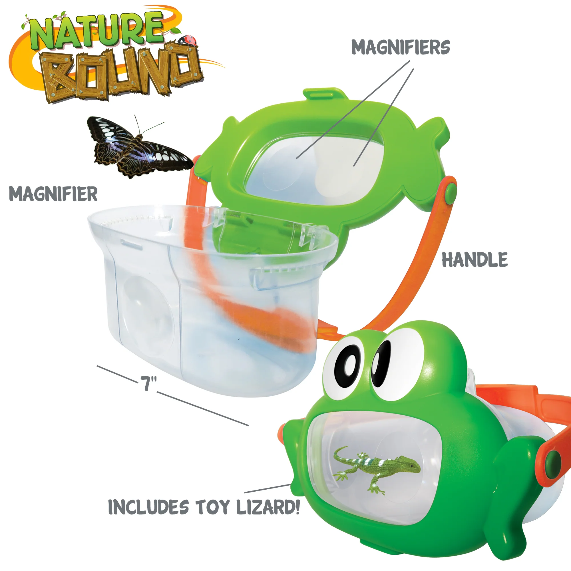 Nature Bound Critter Box Frog Lid Insect Catcher with Magnified Windows for Kids 3+ - Image 3