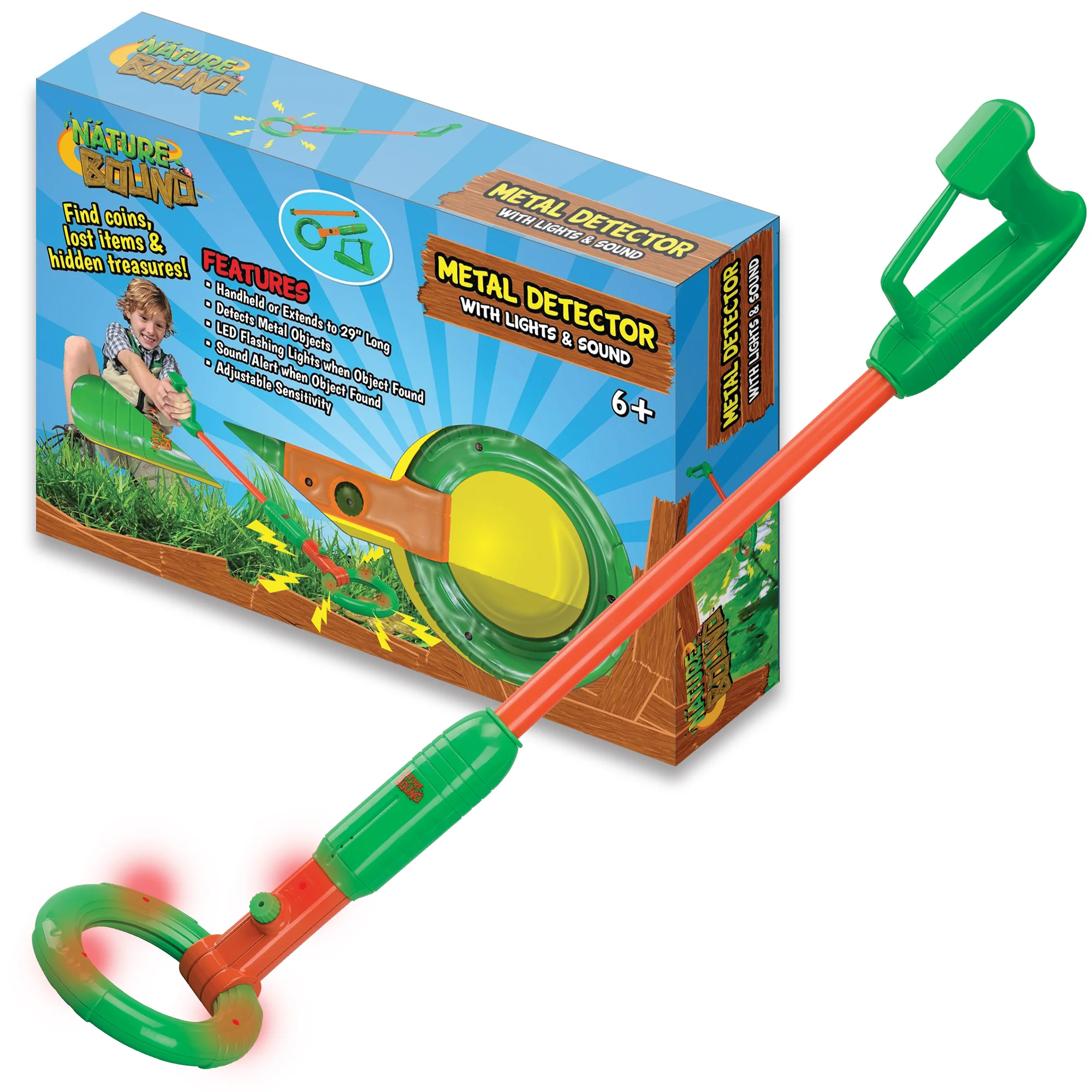 Nature Bound Green-Orange Treasure Finder Metal Detector for Kids - Image 5