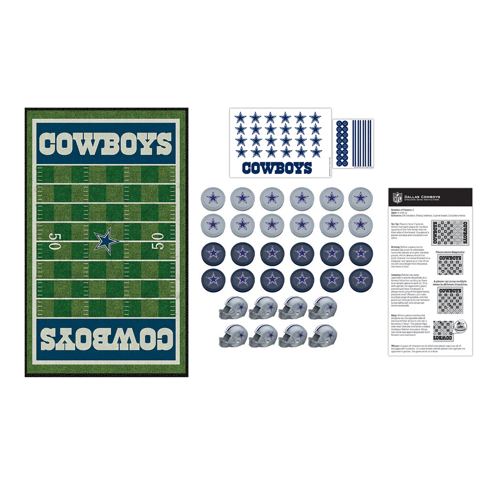 Dallas Cowboys NFL Checkers Game Set by Masterpieces - Image 2