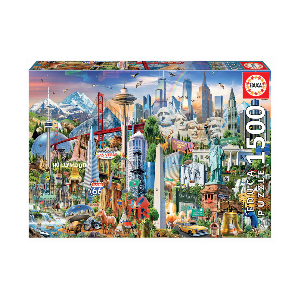 Educa North America Landmarks Jigsaw Puzzle - 1500 pc