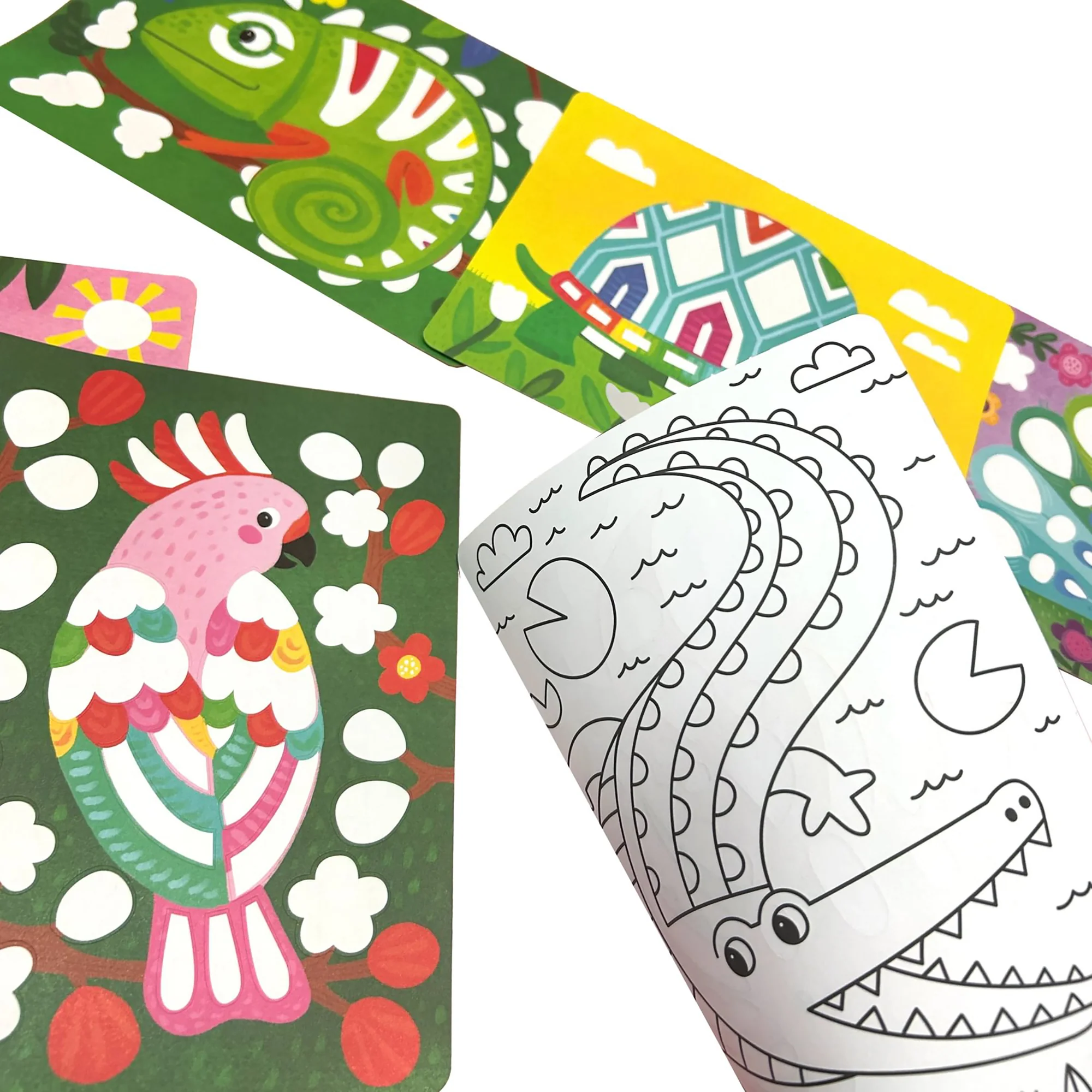 OOLY Awesome Animals Foil Art & Coloring Set - 12 Double-Sided Pages - Image 5
