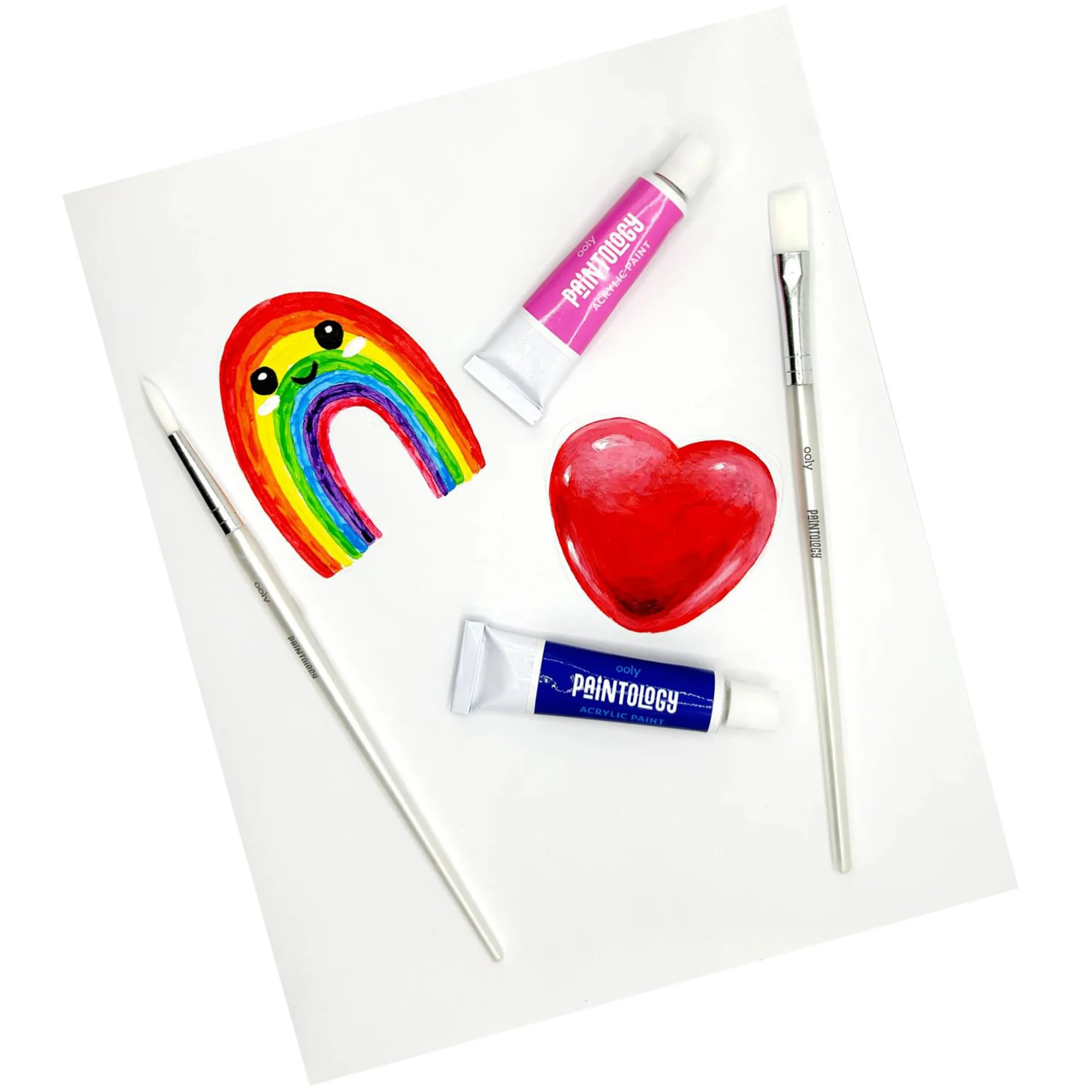 OOLY Paintology Classic Acrylic Paint Set - 12 Colors with Brushes, Ages 8+ - Image 3