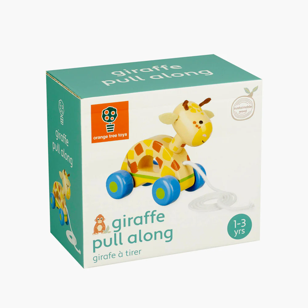 Orange Tree Toys Pull-Along Giraffe - Colorful Wooden Toy for Toddlers - Image 2