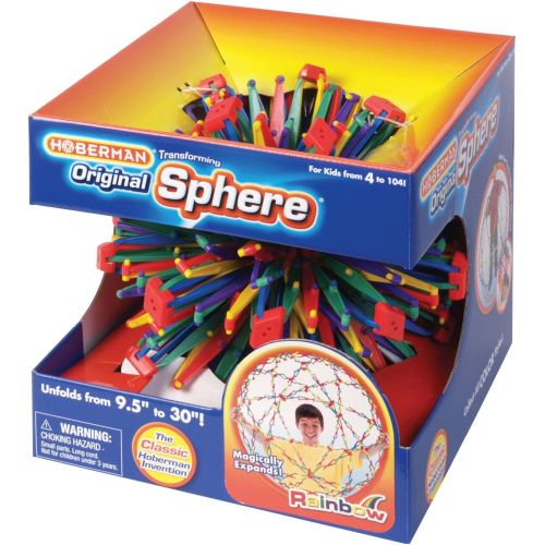 Hoberman Original Rainbow Sphere Expandable Play and Learn Kit