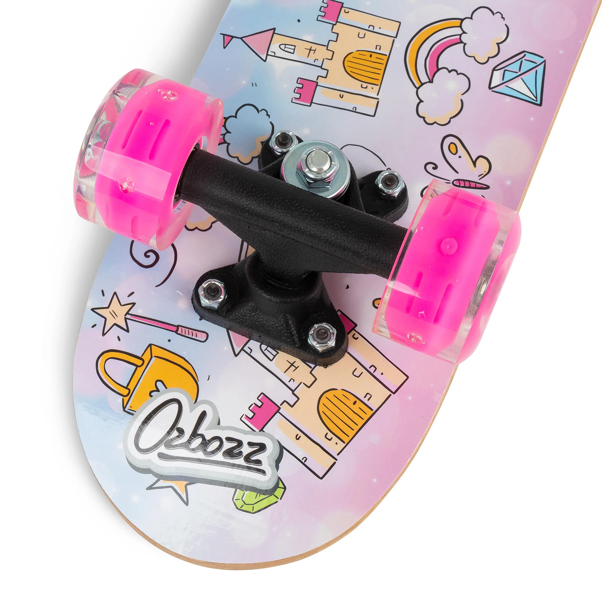 Ozbozz 17" Princess Skateboard - Dynamic Flashing Wheels & Wooden Deck - Image 4