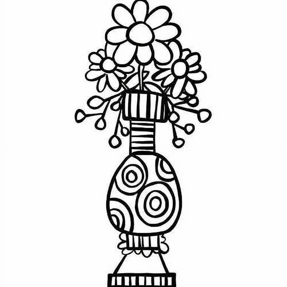 Paintadoodle DIY Vase of Flowers Canvas Painting Kit - 12x24 - Image 2
