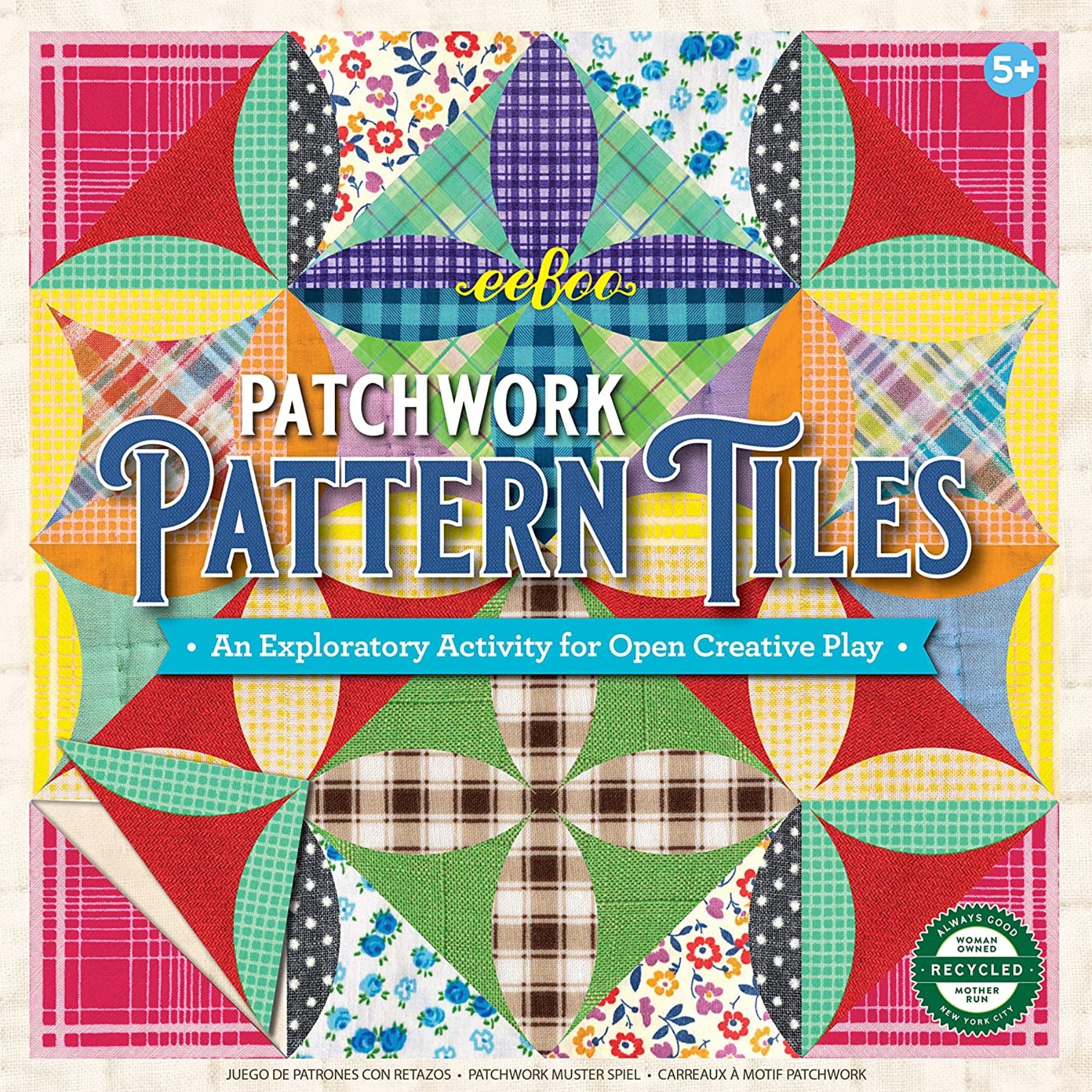 Eco-Friendly Patchwork Pattern Triangular Puzzle - 64 pc - Image 3