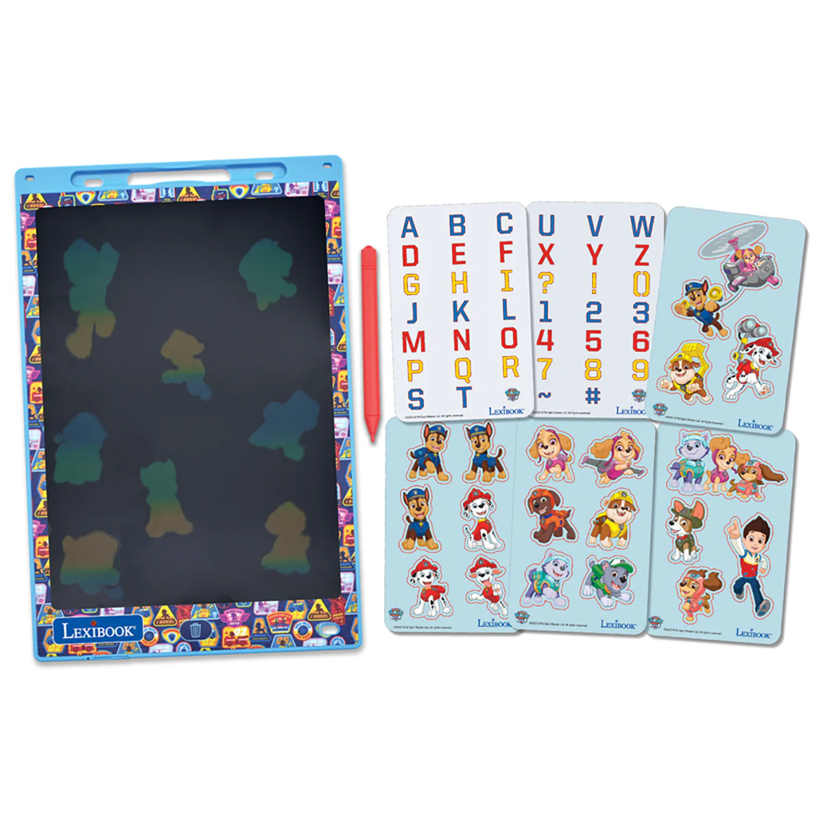 Paw Patrol 11’’ multicolor learning drawing E-ink tablet with stencils