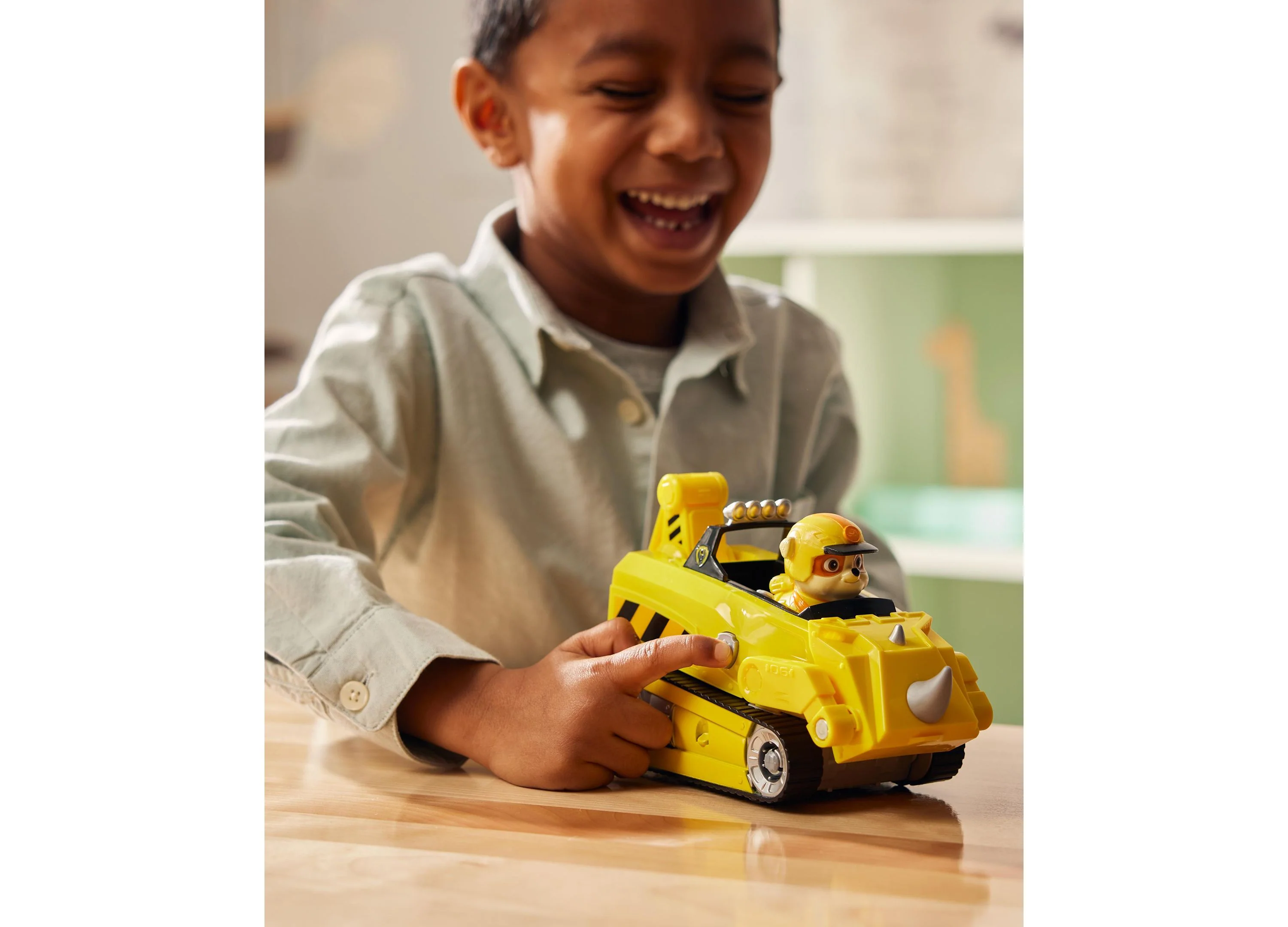 Paw Patrol Jungle Pups Rubble Rhino Vehicle with Action Figure - Image 2