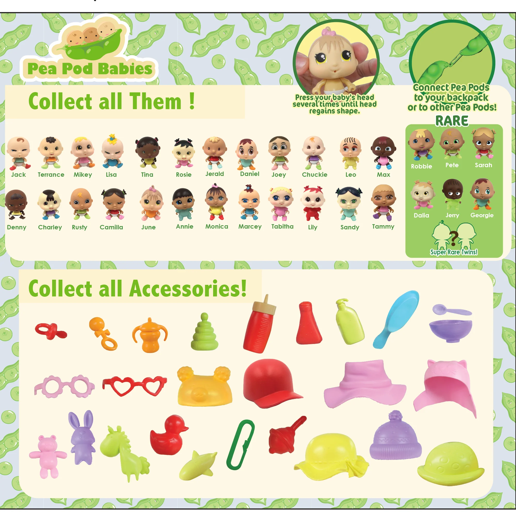 Pea Pod Babies Mystery Blind Pack - Mini Dolls & Accessories (Colors/Styles May Vary) - Image 4