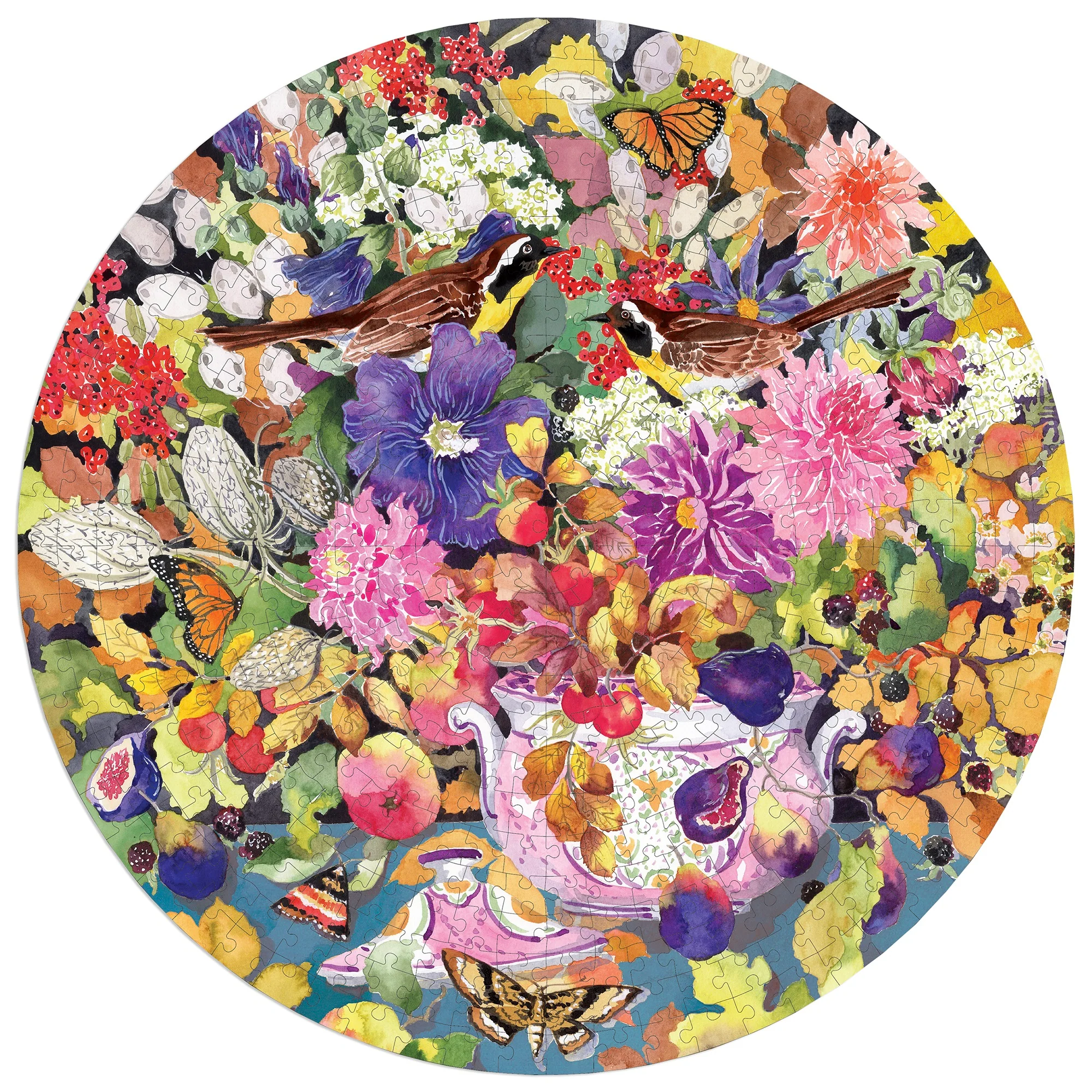 Piece&Love Autumn Bouquet - 500 pc Round Jigsaw Puzzle - Image 2