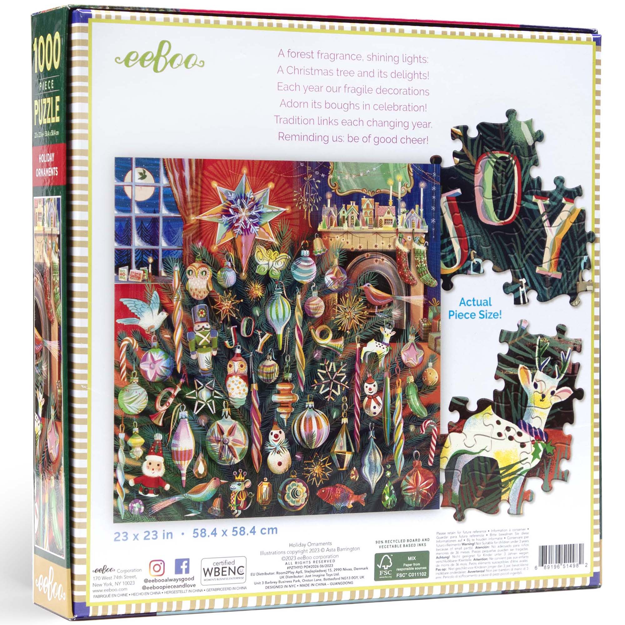 Piece&Love: Holiday Ornaments - 1000 pc Puzzle - Image 2