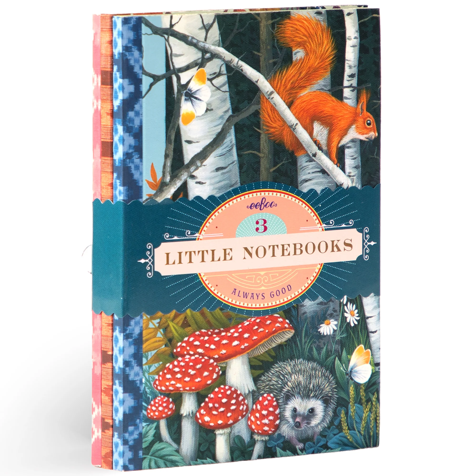 eeBoo Piece & Love Vasilisa 3-Notebook Set With Nature Artwork - Image 3