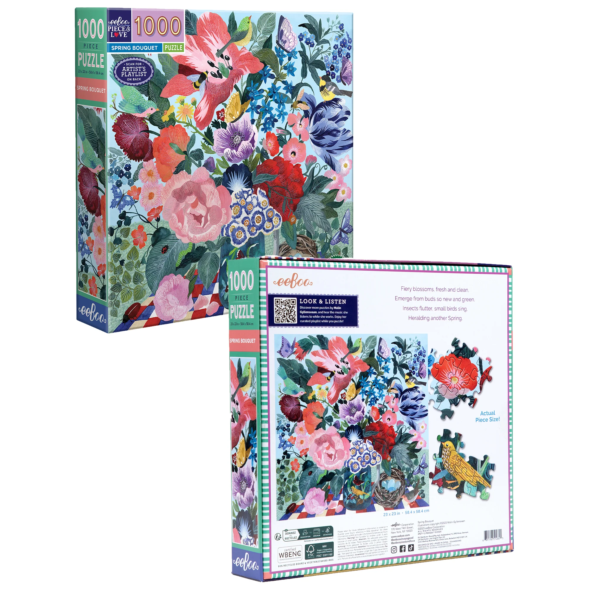 Piece&Love Spring Bouquet Jigsaw Puzzle - 1000 pc - Image 5