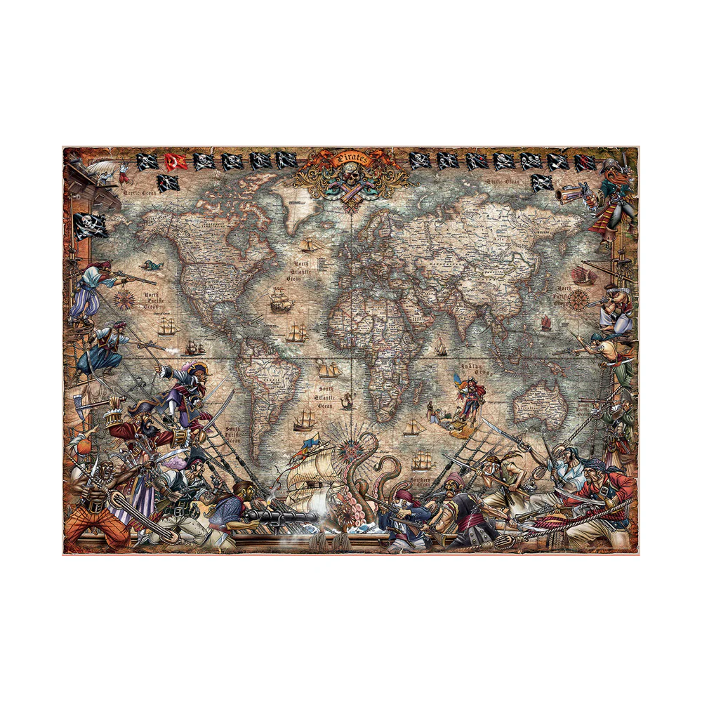 Educa Pirates Map Jigsaw Puzzle - 2000 pc - Image 3