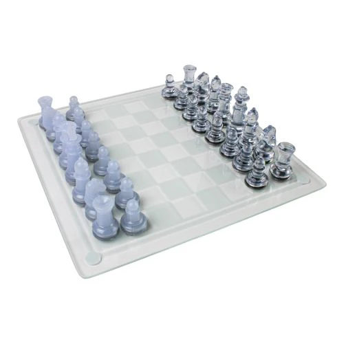 Elegant Plastic Chess Set with Sophisticated Glass Chessboard - Image 6