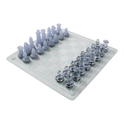 Elegant Plastic Chess Set with Sophisticated Glass Chessboard - Image 7