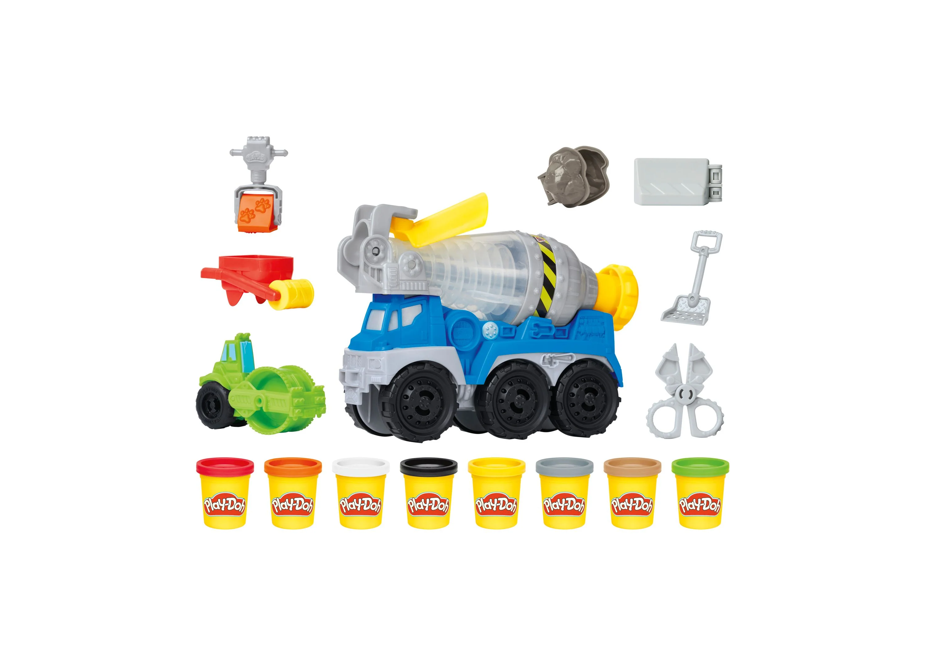 Play-Doh Road Work Fun Playset with Cement Mixer and Accessories - Image 2
