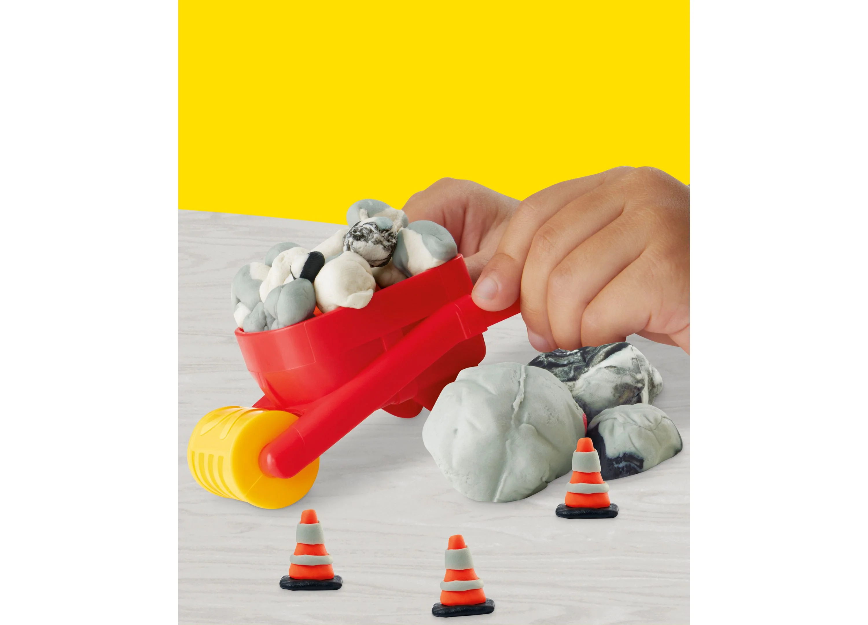 Play-Doh Road Work Fun Playset with Cement Mixer and Accessories - Image 6