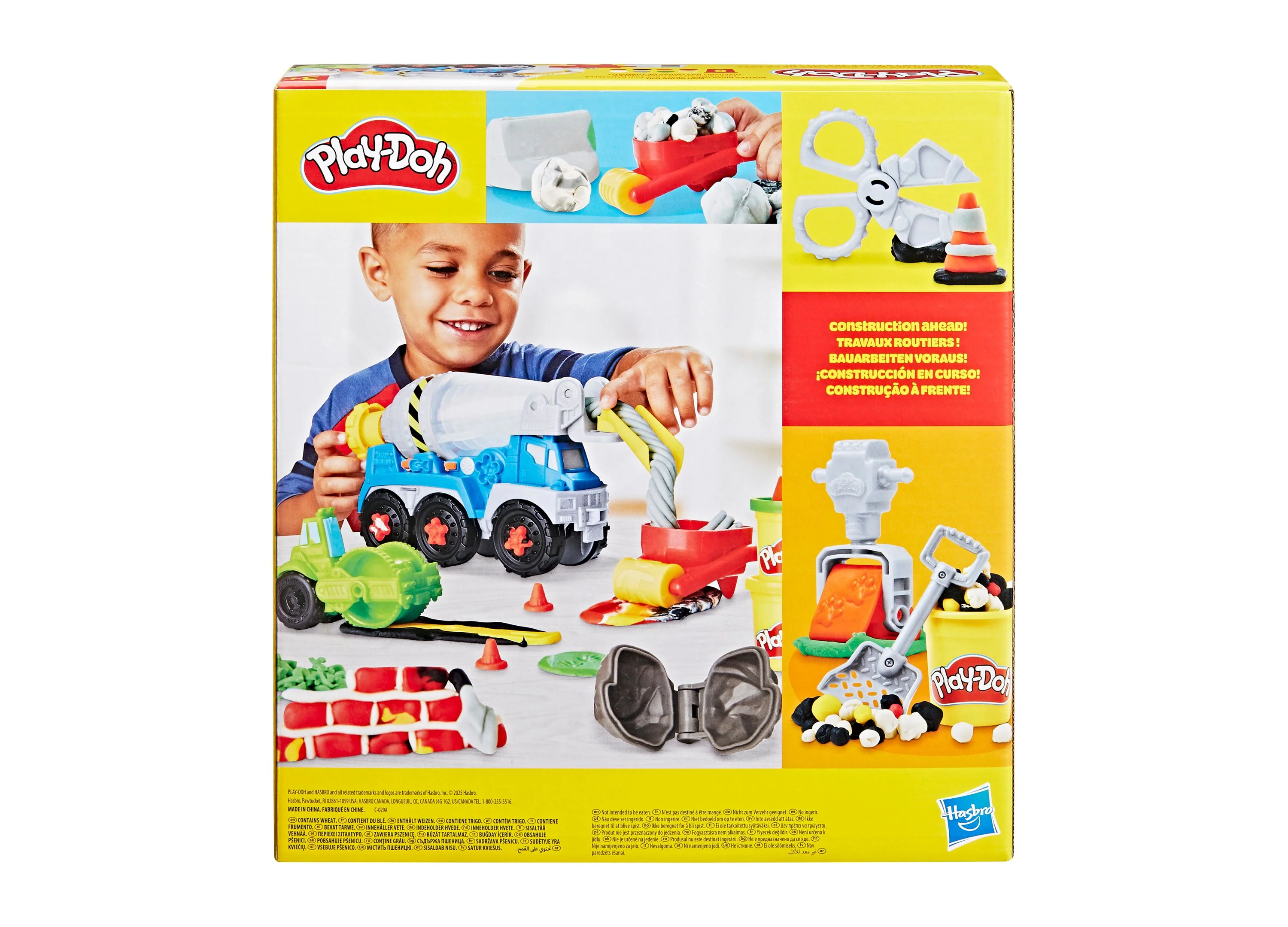 Play-Doh Road Work Fun Playset with Cement Mixer and Accessories - Image 8