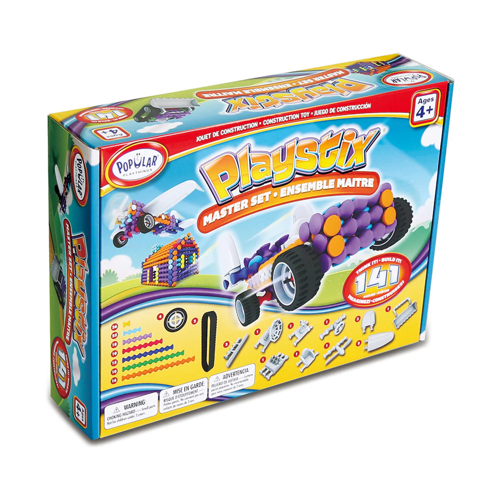 Popular Playthings Playstix Master Set - 141 Piece Creative Building Toy
