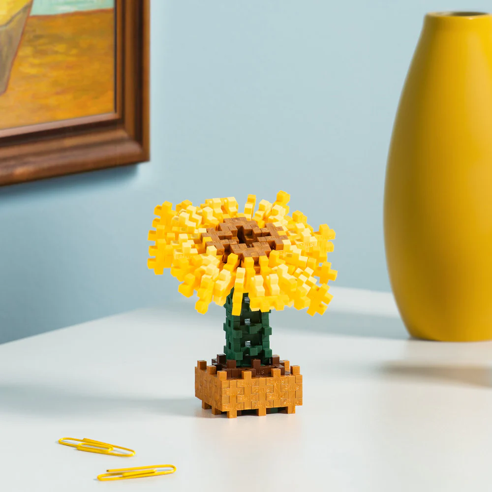 Plus-Plus Inspired Van Gogh Sunflowers Building Set - 350 Pieces - Image 4