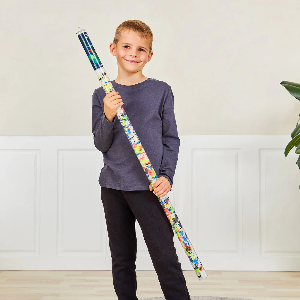 Plus-Plus Super Tube - Glow in the Dark Mix - 500 Pieces for Kids Ages 5+ - Image 2
