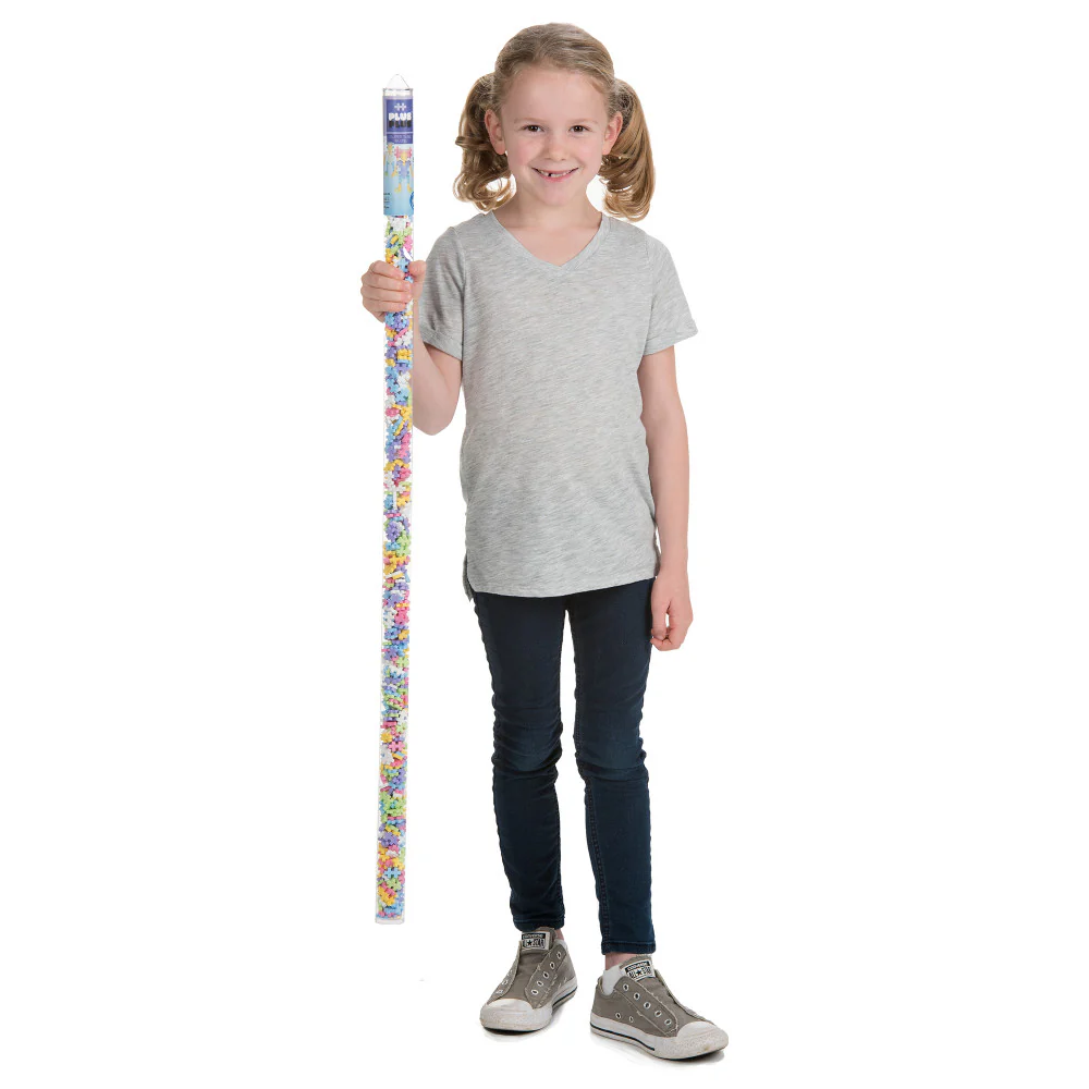 Plus-Plus Super Tube - Pastel Mix Construction Set - 500 Pieces - Image 2