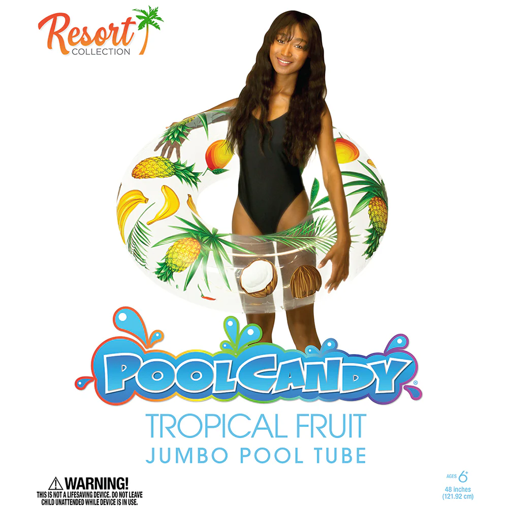 PoolCandy Resort Collection Jumbo 48" Tropical Fruit Pool Tube - Image 2