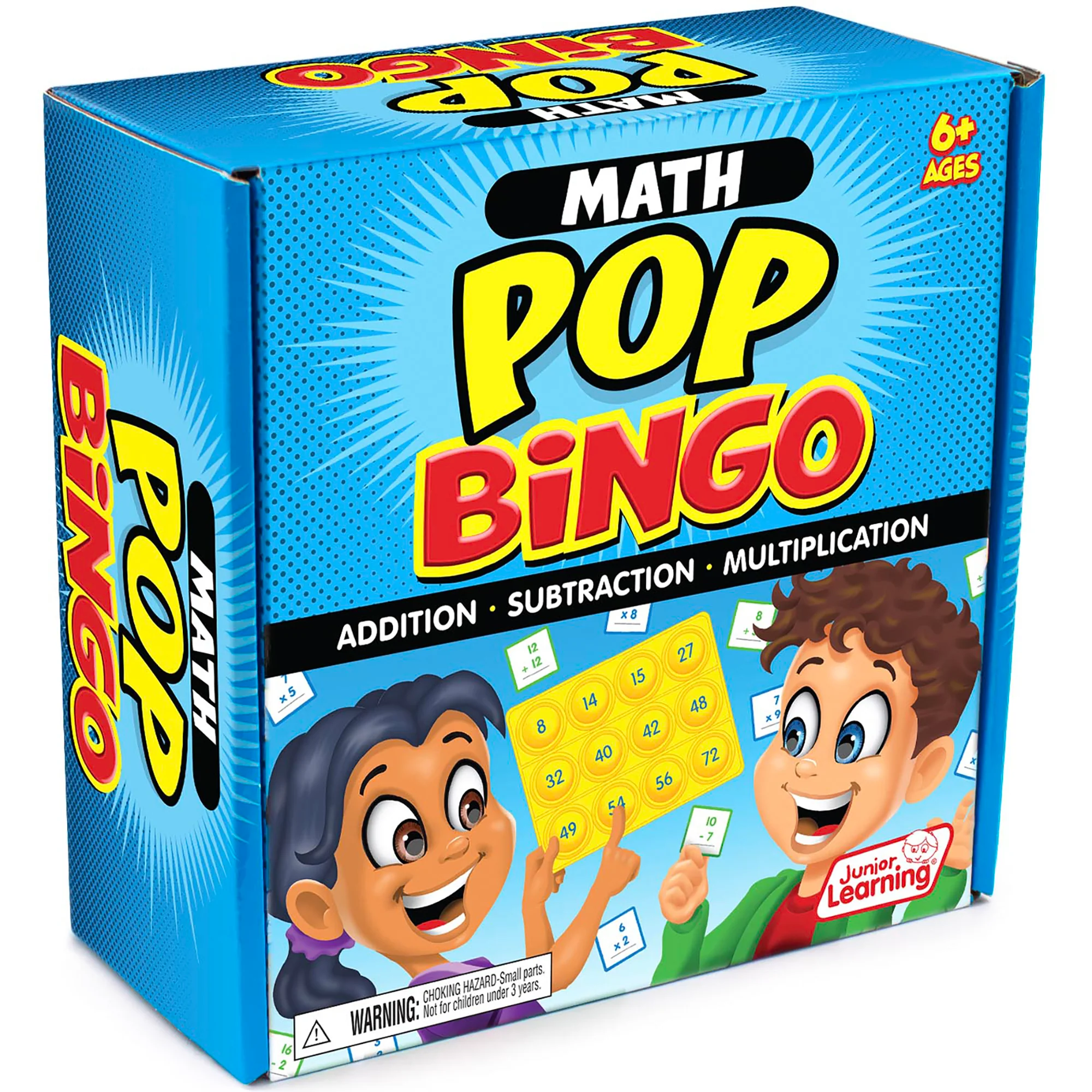 Pop Bingo: Math - Addition, Subtraction & Multiplication Game With Silicone Bubble Board - Image 5